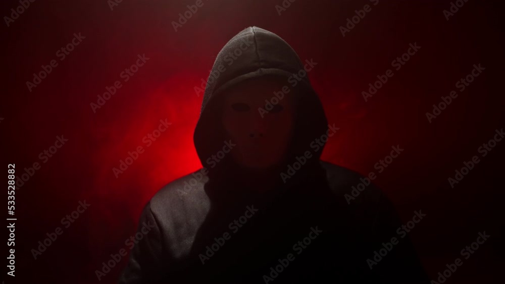 Anonymous in mask makes an announcement. Anonymous in mask makes an announcement.