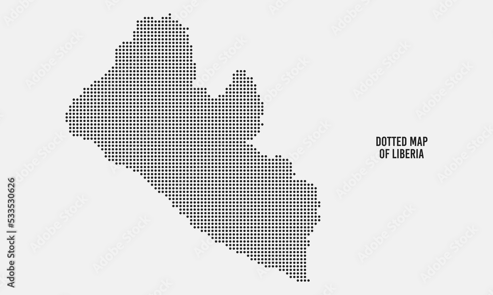 Dotted Liberia Map