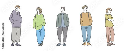 人物おしゃれイラスト素材