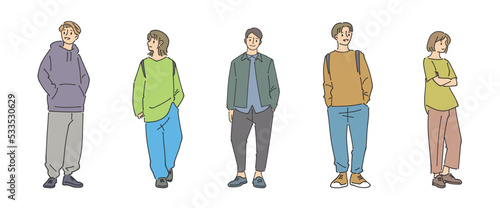 人物おしゃれイラスト素材