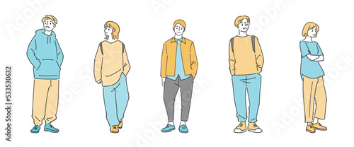 人物おしゃれイラスト素材