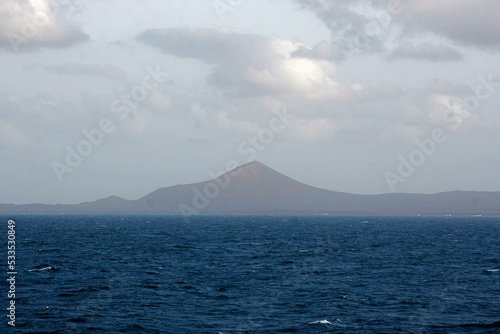 Blick von Bord auf kanarische insel