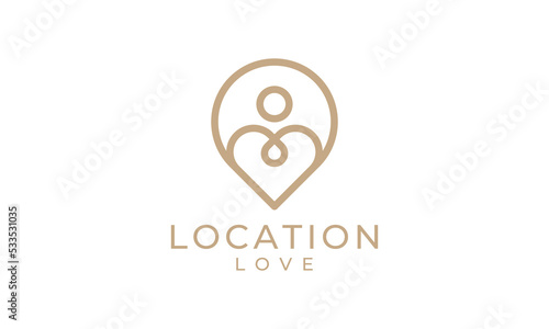 love location people logo icon vector