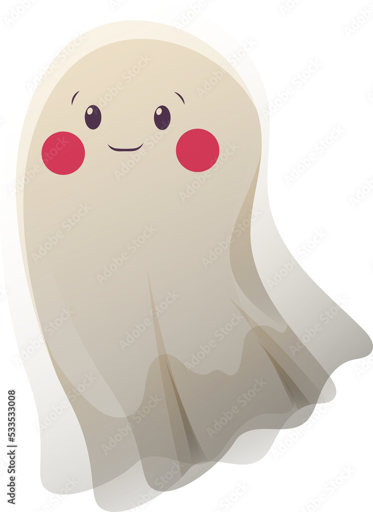 Cute ghosts for children, for Halloween isolated 1 Cute ghosts for children, for Halloween isolated 1