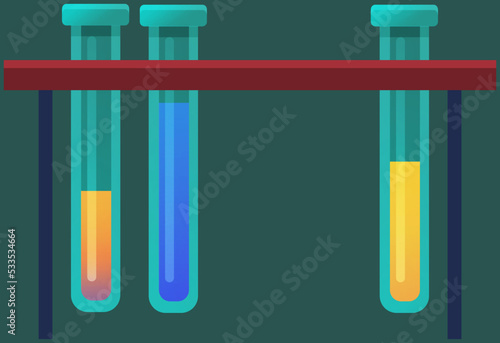 Medical structure and blood components. Flasks with biomaterial components, test tube bulb with substance for researchers. Liquid laboratory analysis. Chemical lab science medical research laboratory