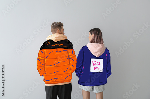 Young couple in stylish dra...