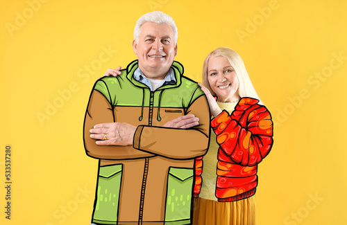 Happy elderly couple in sty...