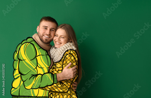 Happy young couple in styli...