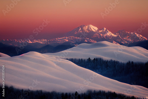 sunset in the mountains © MartinNicolas