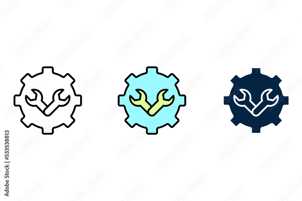 Setting Maintenance icon. Simple element illustration. Setting Maintenance concept outline symbol design. Setting Maintenance icon. Simple element illustration. Setting Maintenance concept outline symbol design.