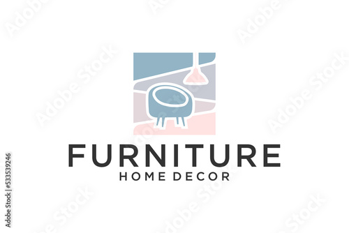 Free Download modern furniture logo design, chair, home furniture, for shop - GFXLoad