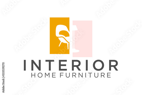 home furniture logo design,furniture,chair,interior lamp