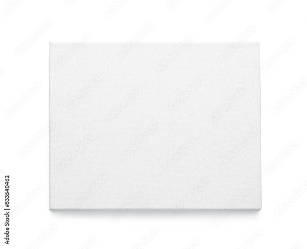Blank canvas isolated on white, top view. Space for design Blank canvas isolated on white, top view. Space for design