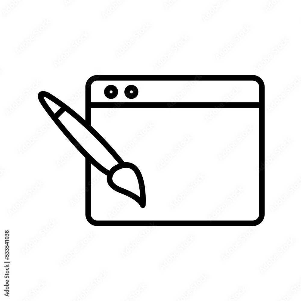 Web design line icon. Simple element illustration. Web design concept outline symbol design. Web design line icon. Simple element illustration. Web design concept outline symbol design.