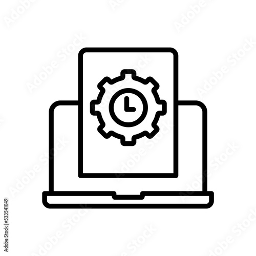 Server customization and configuration line icon. Simple element illustration. Server customization and configuration concept outline symbol design.