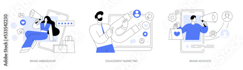 Internet marketing abstract concept vector illustrations.