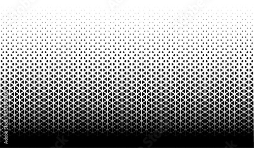 Triangle Gradient Halftone Background Vector Illustration Isolated on White