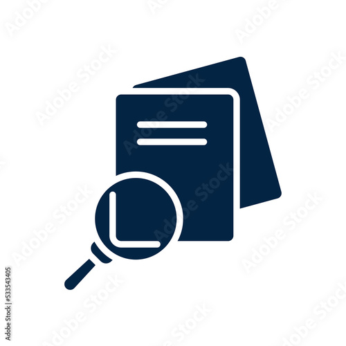 Search file icon. Simple element illustration. Search file concept outline symbol design.