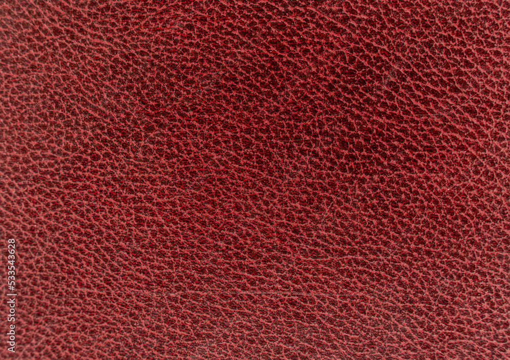 Fototapeta premium Red elegance leather texture for background with visible details