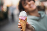 woman eating cream. Woman ice cream. Food photo. Life. Happy time. Lifestyle. 