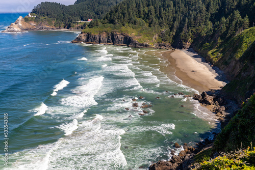 The Beach near the Heceta Lighthouse photo