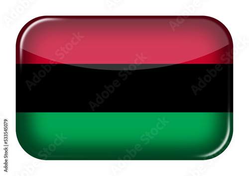 Free Download African American web icon rectangle button with clipping path 3d illustration - GFXLoad