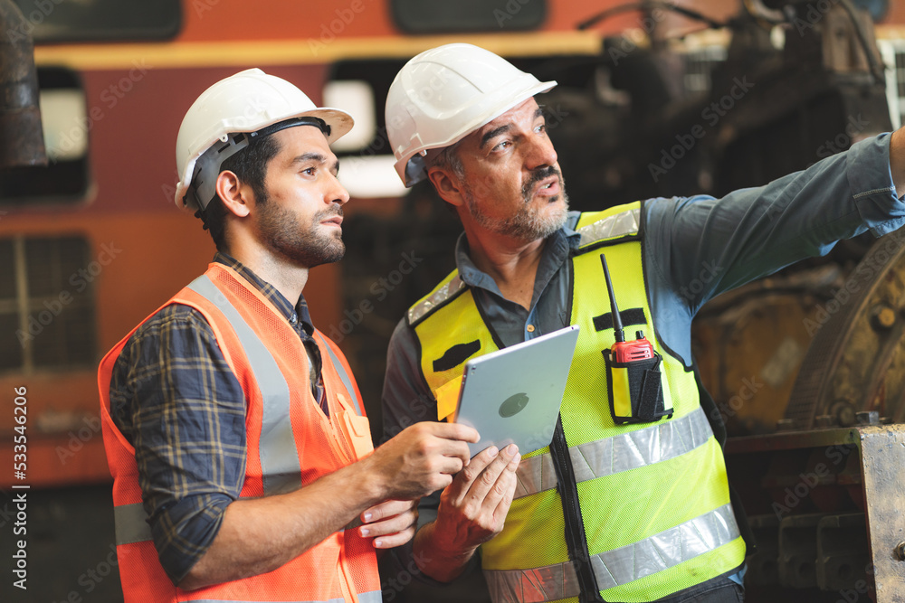 professional technician engineer with safety helmet hard hat working in industrial manufacturing factory, men at work to checking equipment of machinery production technology or construction operating professional technician engineer with safety helmet hard hat working in industrial manufacturing factory, men at work to checking equipment of machinery production technology or construction operating