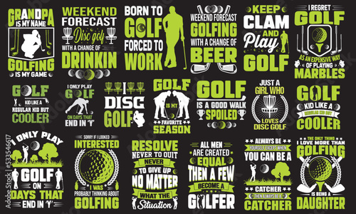 Golfing T-Shirt Design Bundle 