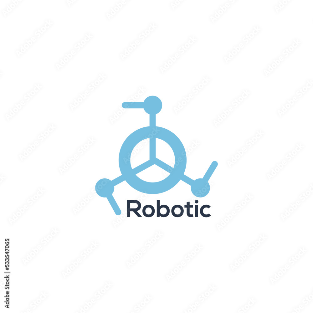 robotic logo design vector templet, robotic logo design vector templet,