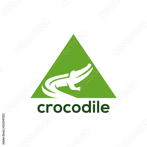 crocodile logo design vector templet, 