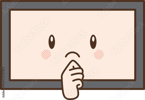 考えるポーズのテレビ