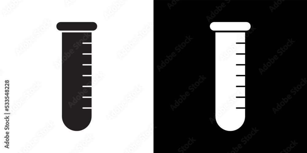 Measuring tube icon vector in clipart style