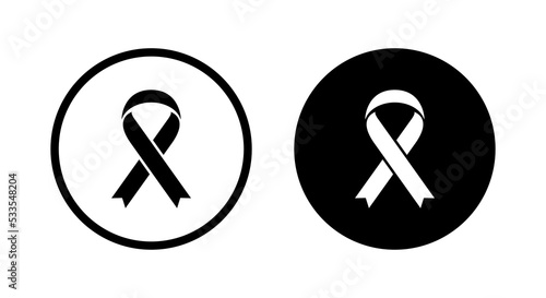 Solidarity ribbon, hiv aids, breast cancer awareness icon vector in clipart vector