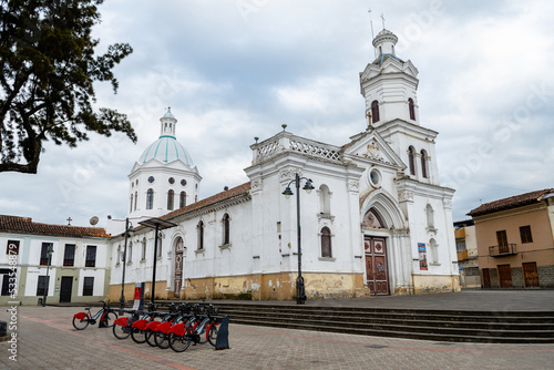 street view of cuenca old town, ecuador