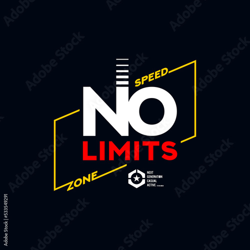 no limitsmotivational quotes t shirt design graphic vector
