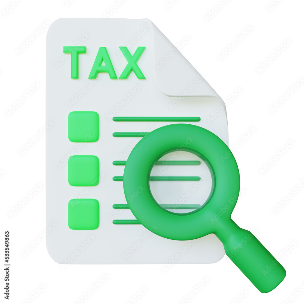 3D Tax Investigation Illustration 3D Tax Investigation Illustration