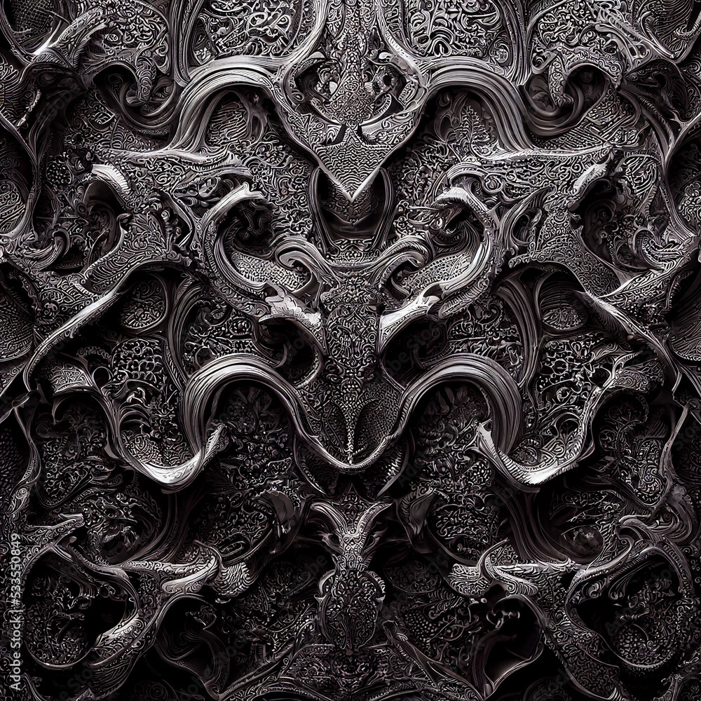 Intricate Amor textures/metal textures Generative AI