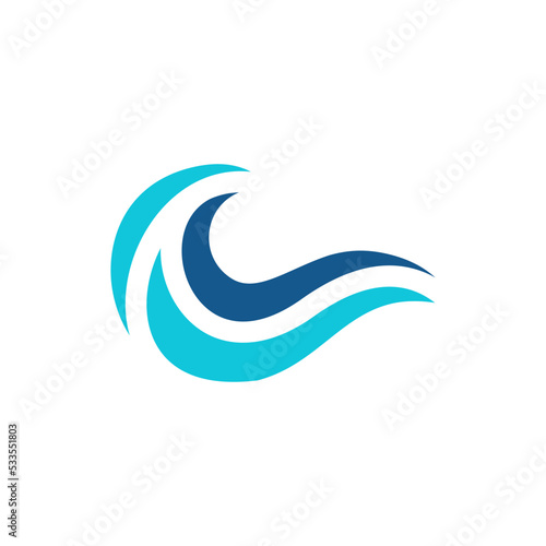 abstract coast simple unique logo vector