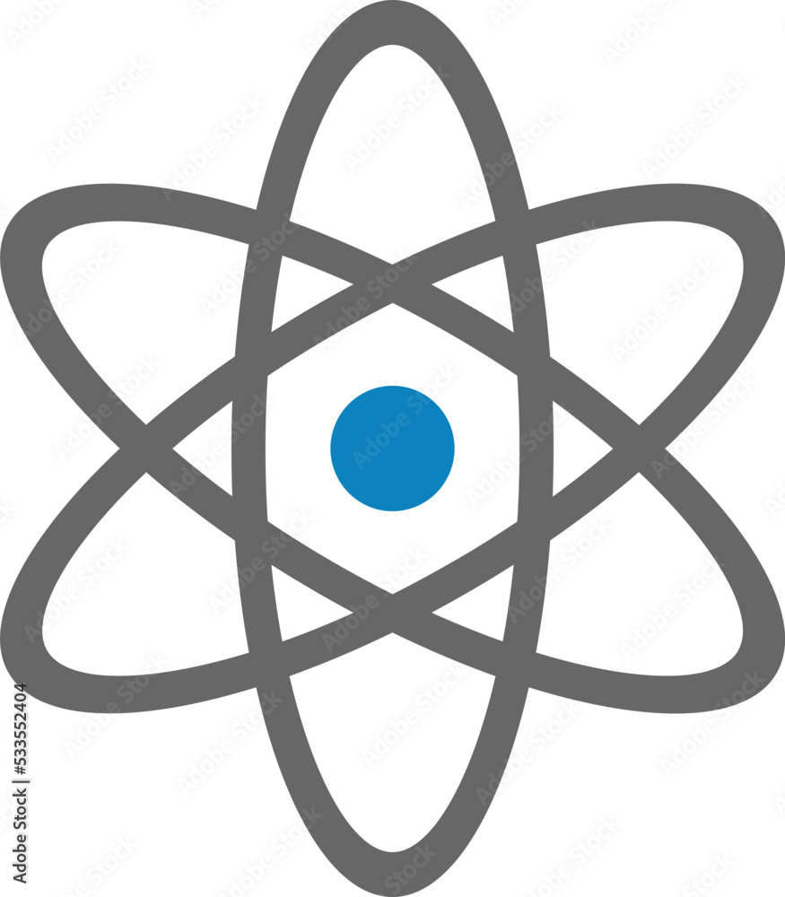 atom symbol on white background atom symbol on white background
