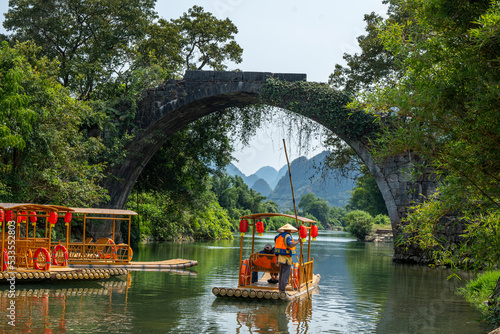 Photography Fuli bridge in Yangshuo Guilin China