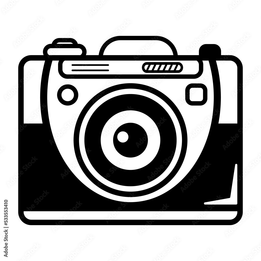 Camera With Beautiful Floral Silhouette Vector Camera With Beautiful Floral Silhouette Vector