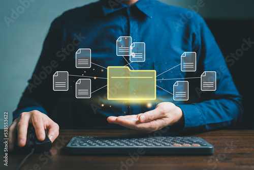 hand holding document folder, management documentation,enterprise resource planning,
,file search,document analysis,selected  folder file