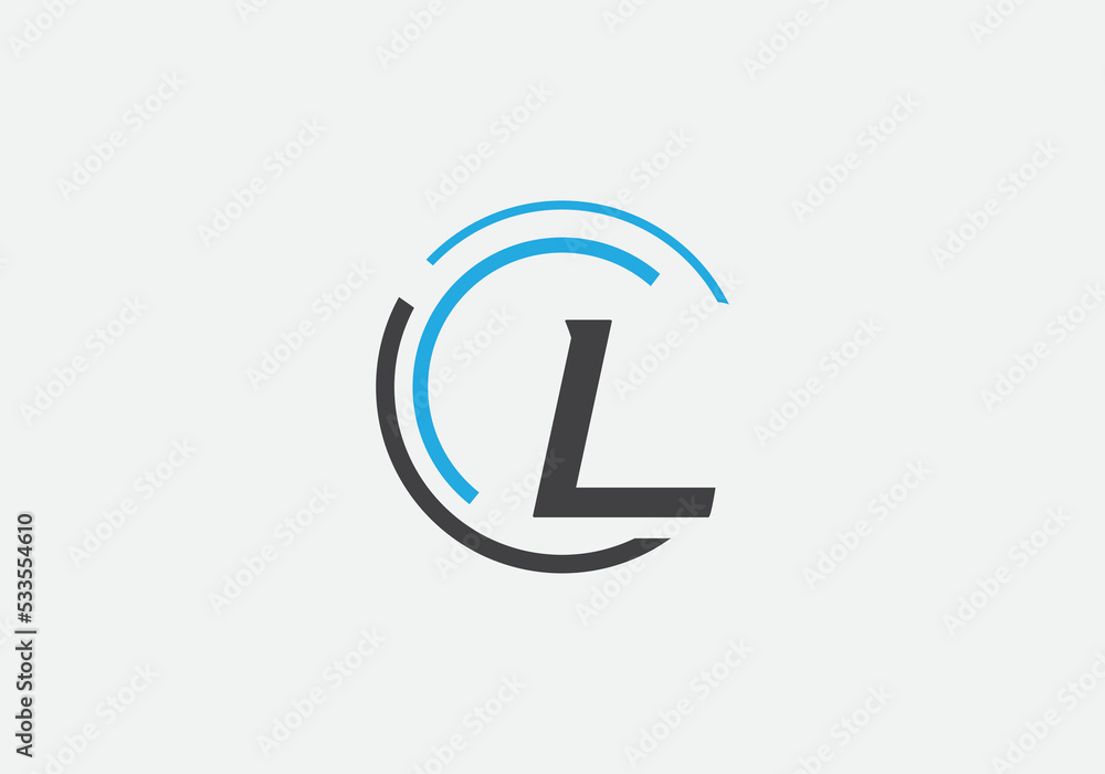 Tech circle vector and technology logo design L Tech circle vector and technology logo design L
