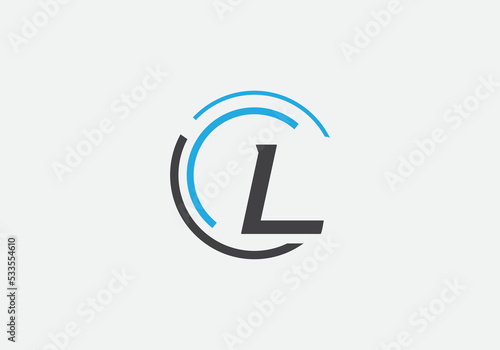 Tech circle vector and technology logo design L