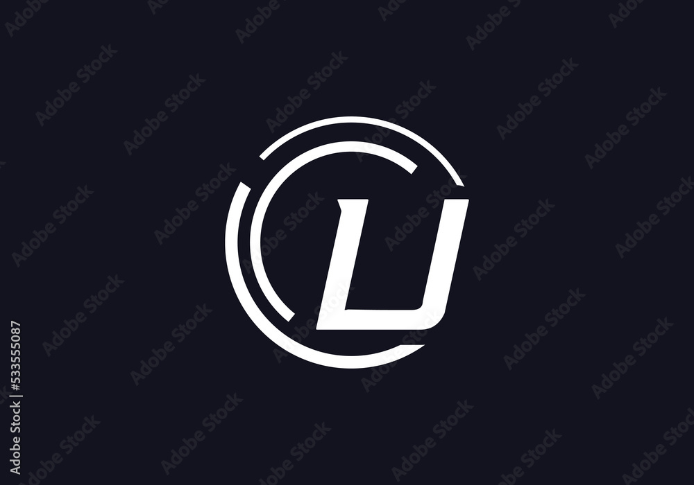 Tech circle vector and technology logo design U Tech circle vector and technology logo design U