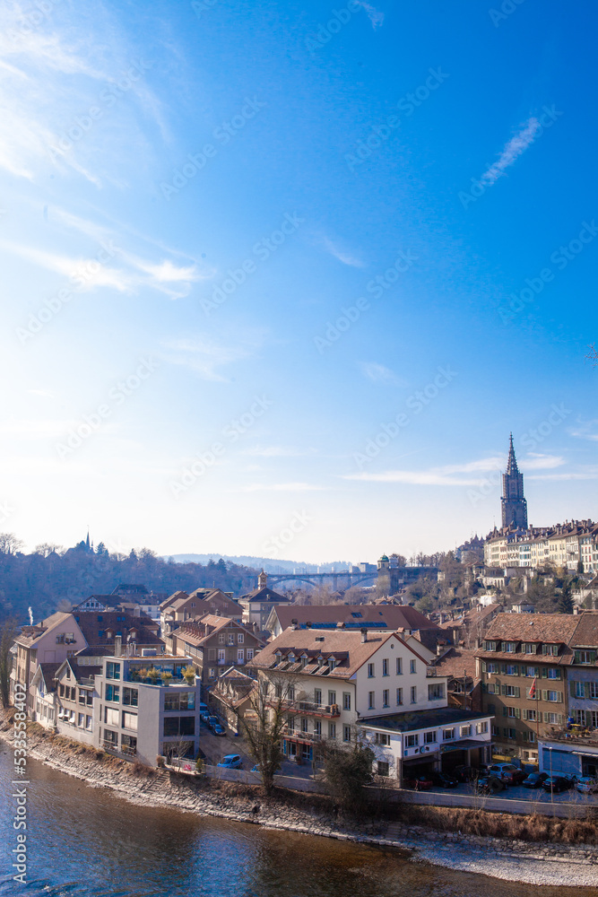 Bern, Switzerland with beautiful skies
