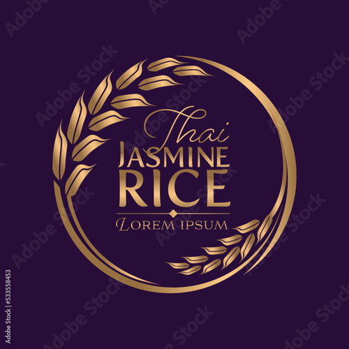 paddy rice premium organic natural product banner logo vector design