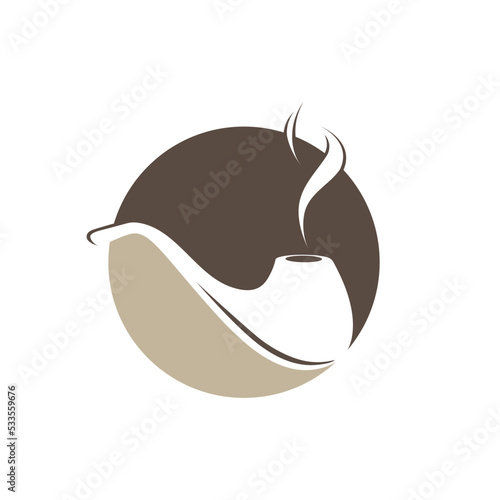 Smoking pipe icon vector