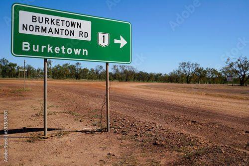 sign on the road to Burketown photo