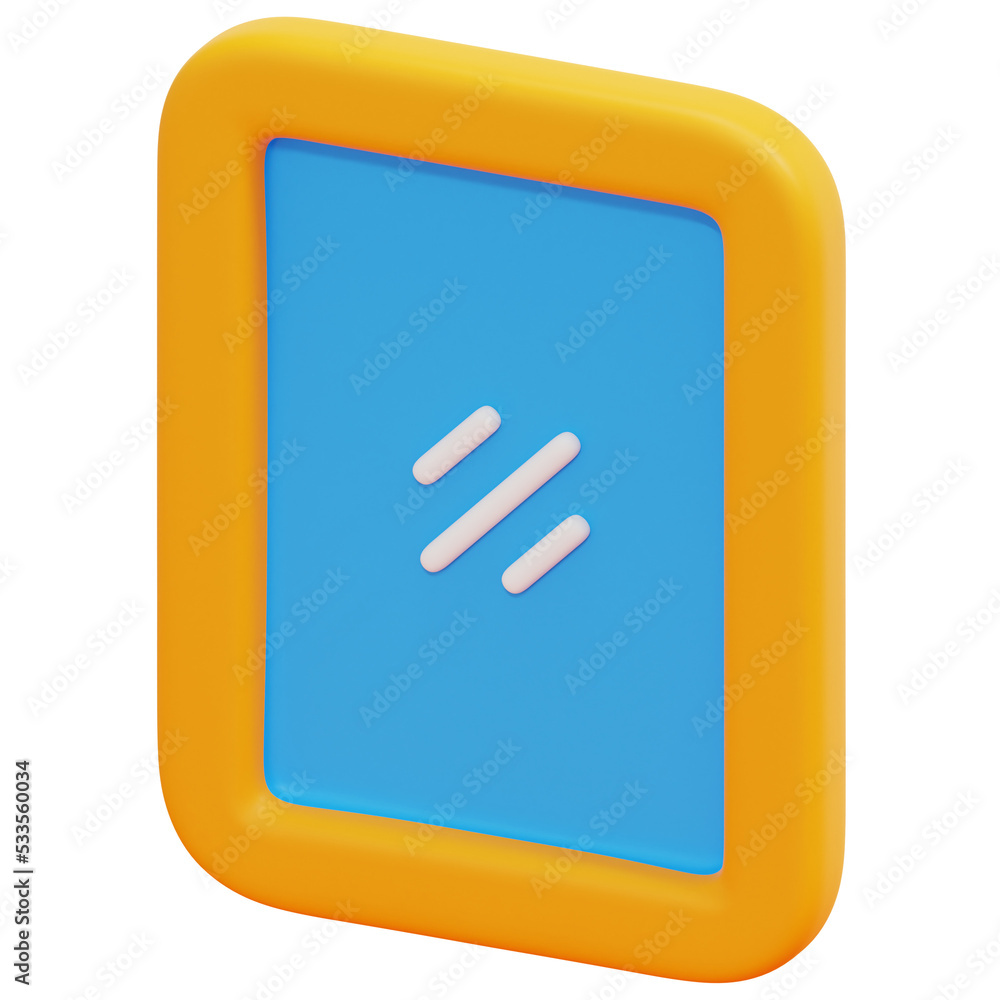 mirror 3d render icon illustration